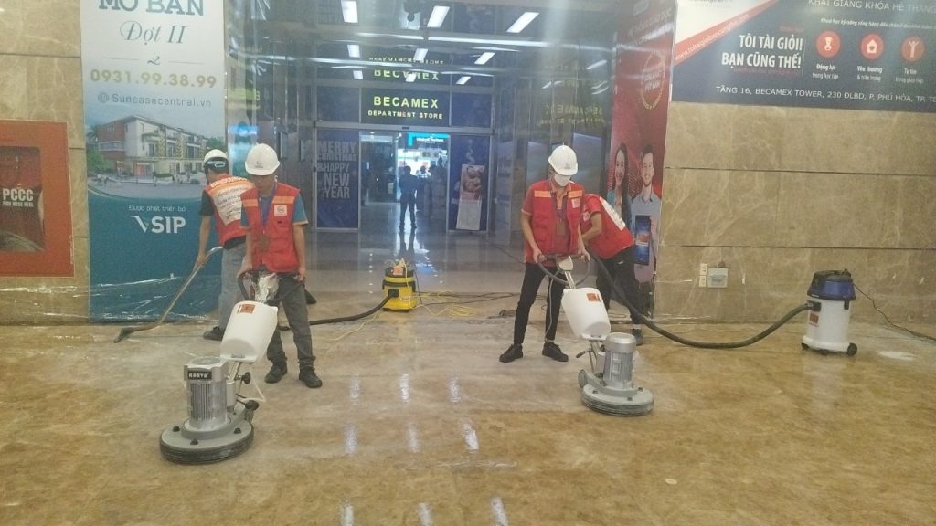 Dịch vụ đánh bóng sàn tại Bình Dương